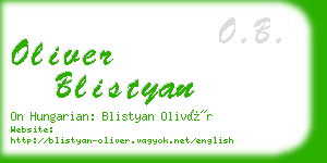 oliver blistyan business card